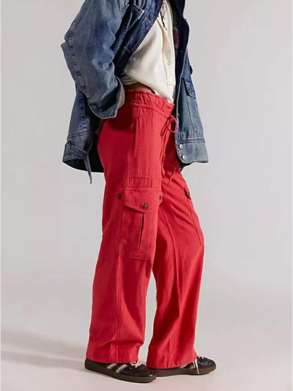 We The Free Women's Park Ave Pull-On Cargo Pants In Red Clay - XL - NWOT